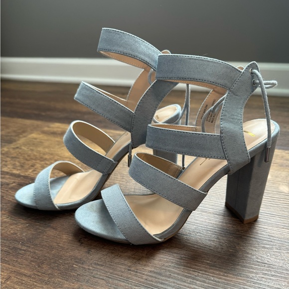 Lulus Blue Strappy Heels - Picture 3 of 7